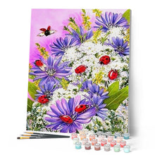 Charger l'image dans la galerie, peinture par numéros | Coccinnelles dans les Fleurs | complexe, fleurs | FiguredArt