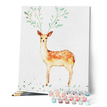 Charger l'image dans la galerie, peinture par numéros | Petit Cerf stylisé | animaux, facile, rennes et biches | FiguredArt
