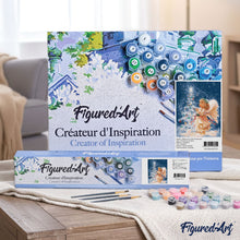 Charger l'image dans la galerie, peinture par numéros | Ange près du Sapin de Noël | intermédiaire, Noël, religion | FiguredArt