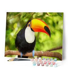 Charger l'image dans la galerie, peinture par numéros | Toucan | animaux, intermédiaire, oiseaux, perroquets | FiguredArt