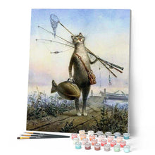 Charger l'image dans la galerie, peinture par numéros | Chat revenant de la Pêche | animaux, chats, complexe | FiguredArt