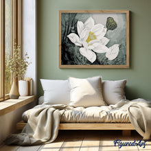 Charger l'image dans la galerie, peinture par numéros | Fleur de Lotus blanc | facile, fleurs | FiguredArt