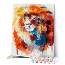 Charger l'image dans la galerie, peinture par numéros | Lion flamboyant | animaux, france, intermédiaire, lions | FiguredArt
