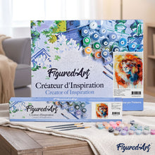 Charger l'image dans la galerie, peinture par numéros | Lion flamboyant | animaux, france, intermédiaire, lions | FiguredArt