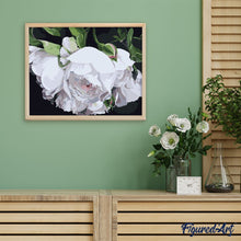 Charger l'image dans la galerie, peinture par numéros | Coeur de Roses blanches | facile, fleurs | FiguredArt