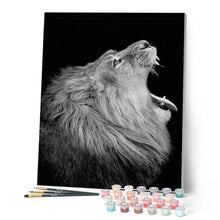 Charger l'image dans la galerie, peinture par numéros | Le cri du Lion | animaux, complexe, lions | FiguredArt