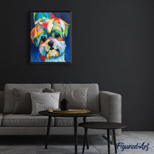 Charger l'image dans la galerie, peinture par numéros | Chien en couleurs 2 | animaux, chiens, complexe, france, Pop Art | FiguredArt