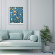 Charger l'image dans la galerie, peinture par numéros | Petits Oiseaux sur une Branche | animaux, facile, fleurs, oiseaux | FiguredArt