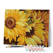 Charger l'image dans la galerie, peinture par numéros | Tournesol en pleine floraison | facile, fleurs | FiguredArt