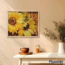 Charger l'image dans la galerie, peinture par numéros | Tournesol en pleine floraison | facile, fleurs | FiguredArt