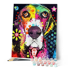 Charger l'image dans la galerie, peinture par numéros | Petit Chien triste | animaux, chiens, complexe, Pop Art | FiguredArt