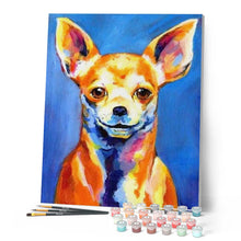 Charger l'image dans la galerie, peinture par numéros | Petit Chien joyeux | animaux, chiens, complexe | FiguredArt