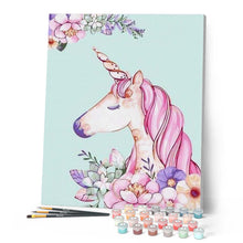 Charger l'image dans la galerie, peinture par numéros | Licorne rose | animaux, facile, france, licornes | FiguredArt