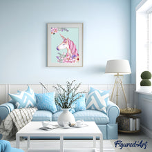 Charger l'image dans la galerie, peinture par numéros | Licorne rose | animaux, facile, france, licornes | FiguredArt