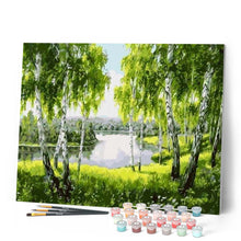 Charger l'image dans la galerie, peinture par numéros | Arbres près de la Rivière | complexe, paysages | FiguredArt