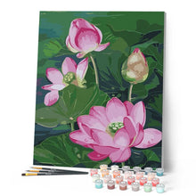 Charger l'image dans la galerie, peinture par numéros | Beauté des Lotus fleuris | facile, fleurs | FiguredArt