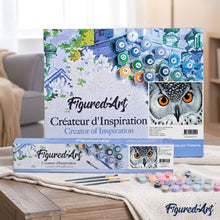 Charger l'image dans la galerie, peinture par numéros | Yeux de Hibou Oranges | animaux, chouettes et hiboux, intermédiaire | FiguredArt