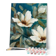Charger l'image dans la galerie, peinture par numéros | Déclinaison de fleurs blanches | complexe, fleurs, france | FiguredArt