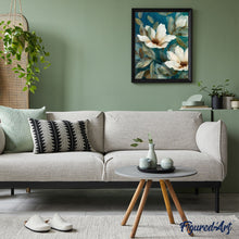 Charger l'image dans la galerie, peinture par numéros | Déclinaison de fleurs blanches | complexe, fleurs, france | FiguredArt