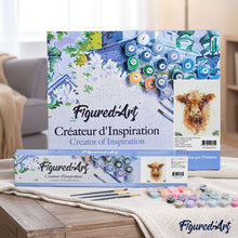 Charger l'image dans la galerie, peinture par numéros | Vache marron aux poils longs | animaux, complexe, france, vaches | FiguredArt