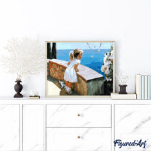 Charger l'image dans la galerie, peinture par numéros | Petite Fille regardant la Mer | facile, paysages | FiguredArt