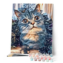 Charger l'image dans la galerie, peinture par numéros | Chat stylé | animaux, chats, intermédiaire | FiguredArt