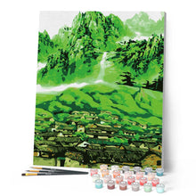 Charger l'image dans la galerie, peinture par numéros | Village et Forêt | complexe, paysages | FiguredArt