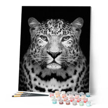 Charger l'image dans la galerie, peinture par numéros | Léopard gris | animaux, complexe, léopards | FiguredArt