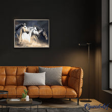 Charger l'image dans la galerie, peinture par numéros | Trois chevaux de profil | animaux, chevaux, facile | FiguredArt