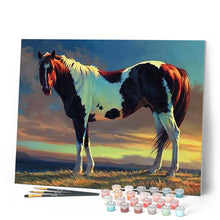 Charger l'image dans la galerie, peinture par numéros | Cheval Blanc et marron | animaux, chevaux, complexe | FiguredArt