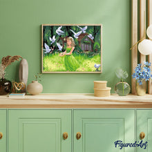 Charger l'image dans la galerie, peinture par numéros | Fillette donnant à manger aux Oiseaux | animaux, intermédiaire, oiseaux | FiguredArt