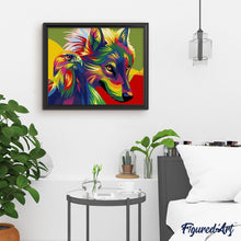Charger l'image dans la galerie, peinture par numéros | Aigle et Loup Pop Art | aigles, animaux, facile, loups, oiseaux | FiguredArt