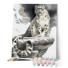 Charger l'image dans la galerie, peinture par numéros | Léopard dans la Montage | animaux, intermédiaire, léopards | FiguredArt