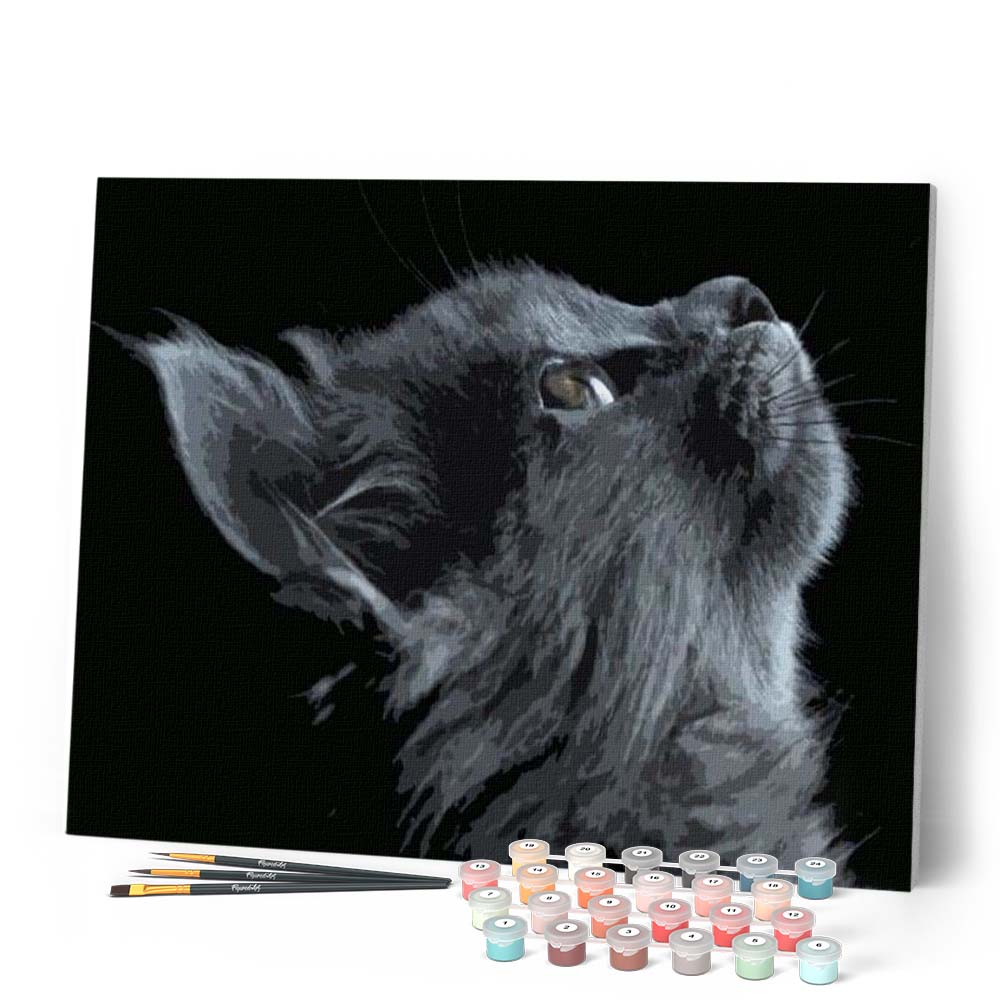 Décoration murale Peinture Par Numéros Chat sur la chaise 40 x 60 cm