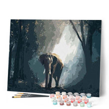 Charger l'image dans la galerie, peinture par numéros | Eléphant dans la Forêt sombre | animaux, facile, éléphants | FiguredArt