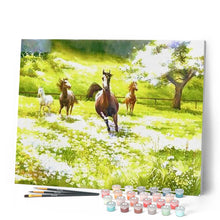 Charger l'image dans la galerie, peinture par numéros | Galop dans la Campagne | animaux, complexe, paysages | FiguredArt