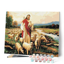 Charger l'image dans la galerie, peinture par numéros | Jésus Christ et son troupeau | intermédiaire, religion | FiguredArt