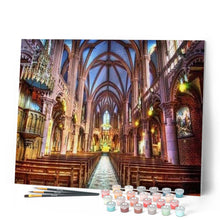 Charger l'image dans la galerie, peinture par numéros | Intérieur de Notre-Dame | complexe, ville | FiguredArt
