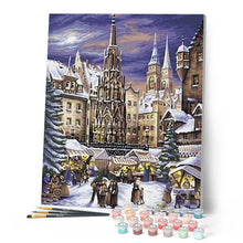 Charger l'image dans la galerie, peinture par numéros | Marché de Noël de Nuremberg | intermédiaire, Noël, ville | FiguredArt