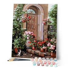 Charger l'image dans la galerie, peinture par numéros | Porche fleuri | fleurs, intermédiaire | FiguredArt