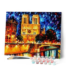 Charger l'image dans la galerie, peinture par numéros | Notre-Dame de Nuit | complexe, ville | FiguredArt