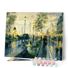 Charger l'image dans la galerie, peinture par numéros | Arc de Triomphe sous la Pluie | complexe, ville | FiguredArt