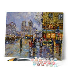 Charger l'image dans la galerie, peinture par numéros | Notre-Dame au siècle dernier | complexe, ville | FiguredArt