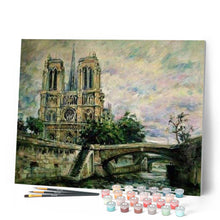 Charger l'image dans la galerie, peinture par numéros | Vue de Notre-Dame et Pont | complexe, ville | FiguredArt