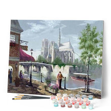 Charger l'image dans la galerie, peinture par numéros | Notre-Dame et Amoureux | complexe, ville | FiguredArt