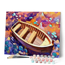 Charger l'image dans la galerie, peinture par numéros | Barque sur l’Eau | bateaux, complexe | FiguredArt