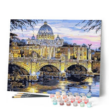 Charger l'image dans la galerie, peinture par numéros | Pont à Rome | intermédiaire, ville | FiguredArt
