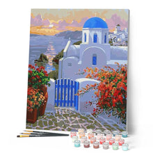 Charger l'image dans la galerie, peinture par numéros | Petit Village grec | france, intermédiaire, paysages | FiguredArt