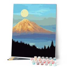 Charger l'image dans la galerie, peinture par numéros | Montagne et pleine Lune | facile, montagnes, paysages | FiguredArt