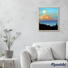 Charger l'image dans la galerie, peinture par numéros | Montagne et pleine Lune | facile, montagnes, paysages | FiguredArt
